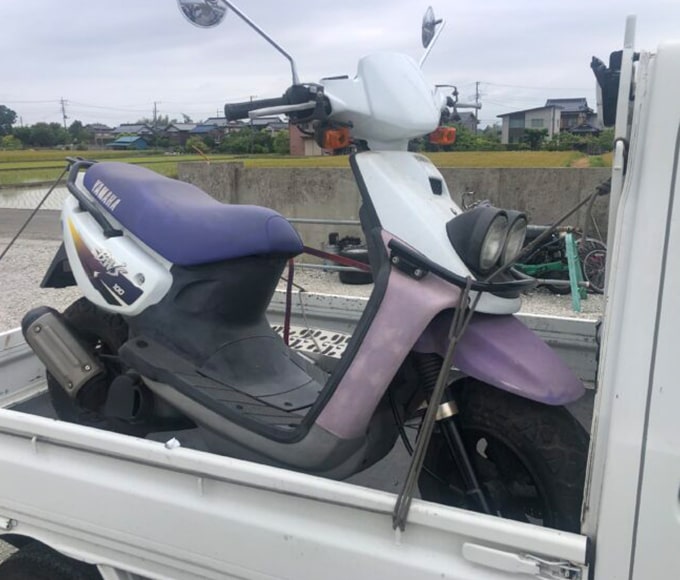 茨城県守谷市よりヤマハBW’S100を無料引取致しました。