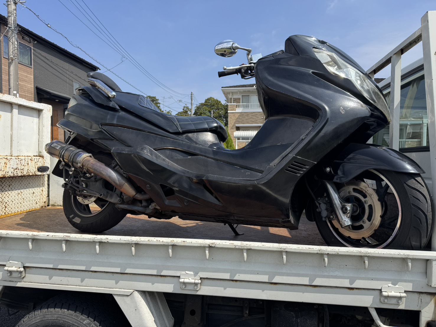 茨城県龍ヶ崎市よりスズキ スカイウェイブ250を無料引取致しました。